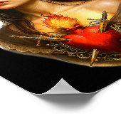 Mother Mary Sacred Heart Cry Poster (Ecke)