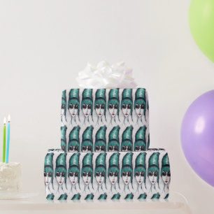 Mother Monster Sassy Teal Bienenstock Pop-Art-Zeic Geschenkpapier
