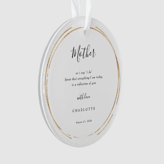 Mother/Mum Of The Bride Keepsake Ornament (Vorderseite)