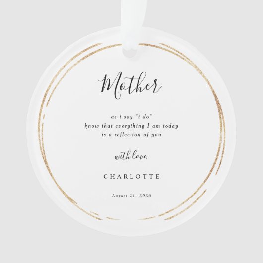 Mother/Mum Of The Bride Keepsake Ornament (Vorderseite)