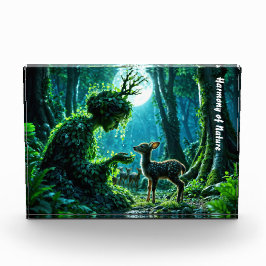 Mother nature's gentle touch on a spotted fawn fotoblock