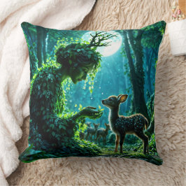 Mother nature's gentle touch on a spotted fawn kissen