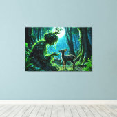 Mother nature's gentle touch on a spotted fawn leinwanddruck (Insitu (Holzboden))