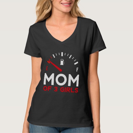 Mother of 3 Girls Mother's Day Mom T-Shirt (Vorderseite)