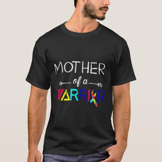 Mother Of A Warrior Autism Awareness T-Shirt (Vorderseite)