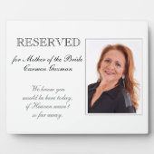 Mother of Bride Reserved Foto Memorial Wedding Fotoplatte (Vorderseite)