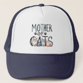 Mother of Cats, Fun Gift for Cat Lovers Truckerkappe (Vorderseite)
