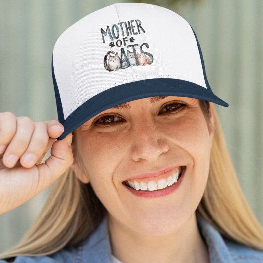 Mother of Cats, Fun Gift for Cat Lovers Truckerkappe