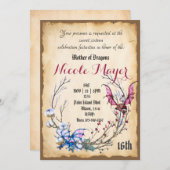 Mother of Dragons 16 . Geburtstag Einladung (Vorne/Hinten)