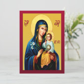 Mother of God new red Einladung (Stehend Vorderseite)