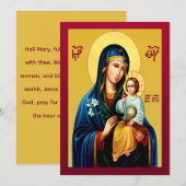 Mother of God new red Einladung (Vorne/Hinten)