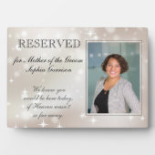 Mother of Groom Stars Foto Memorial Wedding Fotoplatte (Vorderseite)
