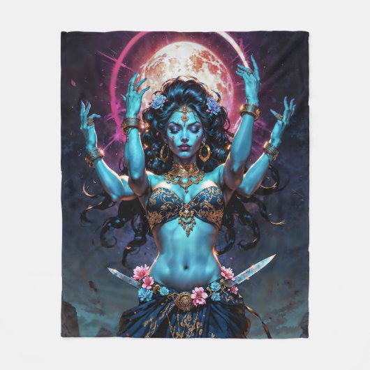 Mother of Liberation Kali Goddess Fleecedecke (Vorderseite)