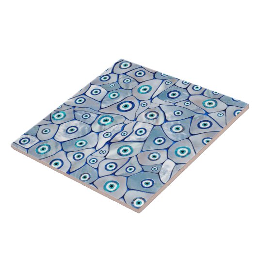 Mother of pearl Evil Eye Pattern Fliese (Seite)