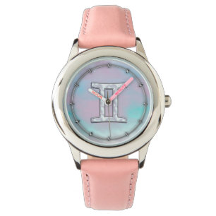 Mother of Pearl Gemini Zodiac Symbol Armbanduhr