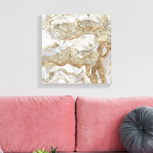 Mother of pearl Golden Tree Leinwanddruck (Insitu (Wohnzimmer))