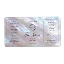 Mother-of-pearl Shimmering Serum Label