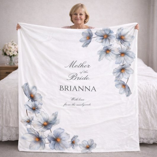 Mother of the Bride Anemone Floral Wedding Gift Fleecedecke