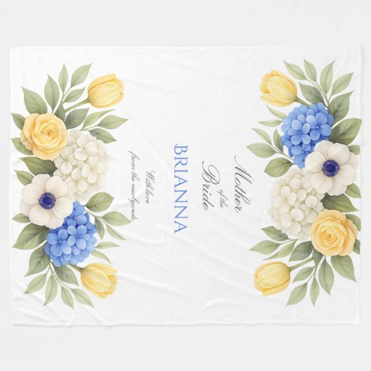 Mother of the Bride Blue Ivory  Wedding Gift   Fleecedecke (Vorderseite (Horizontal))