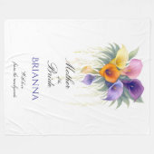 Mother of the Bride Calla Lilies Wedding Gift  Fleecedecke (Vorderseite (Horizontal))