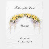 Mother of the Bride Freesia Wedding Party Gift  Fleecedecke (Vorderseite)
