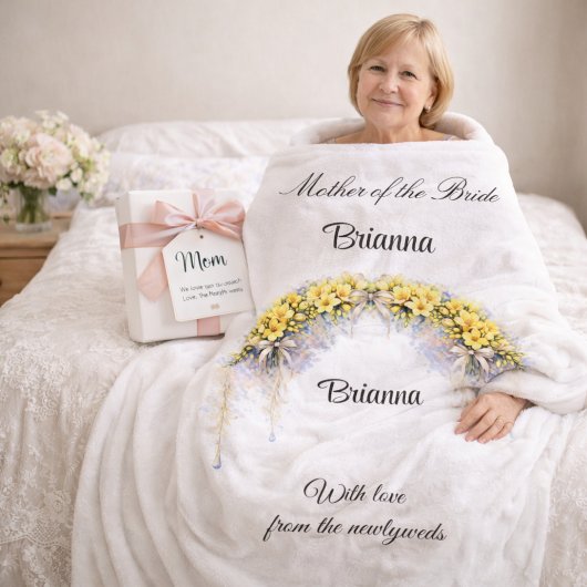 Mother of the Bride Freesia Wedding Party Gift  Fleecedecke