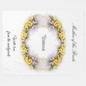 Mother of the Bride Freesia Wreath Wedding Gift  Fleecedecke (Vorderseite (Horizontal))