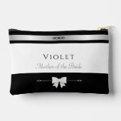 Mother of the Bride Gift | Elegant Custom Makeup Zubehörtasche (Rückseite)