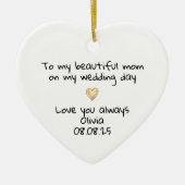 Mother of the Bride Heart Keepsake Keramik Ornament (Vorne)