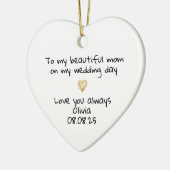 Mother of the Bride Heart Keepsake Keramik Ornament (Links)