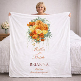 Mother of the Bride Hot Red Roses Wedding Gift   Fleecedecke