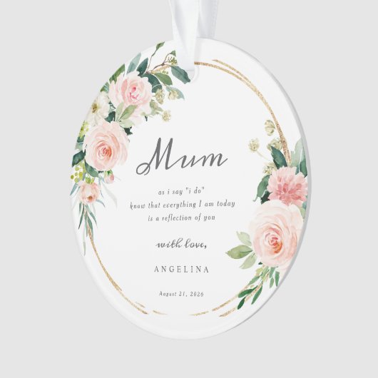 Mother Of The Bride Keepsake Ornament (Vorderseite)
