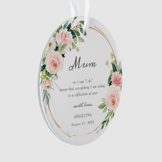 Mother Of The Bride Keepsake Ornament (Vorderseite)