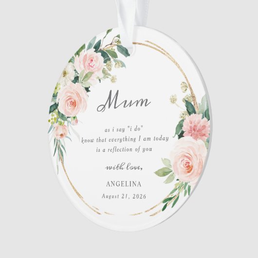 Mother Of The Bride Keepsake Ornament (Vorderseite)