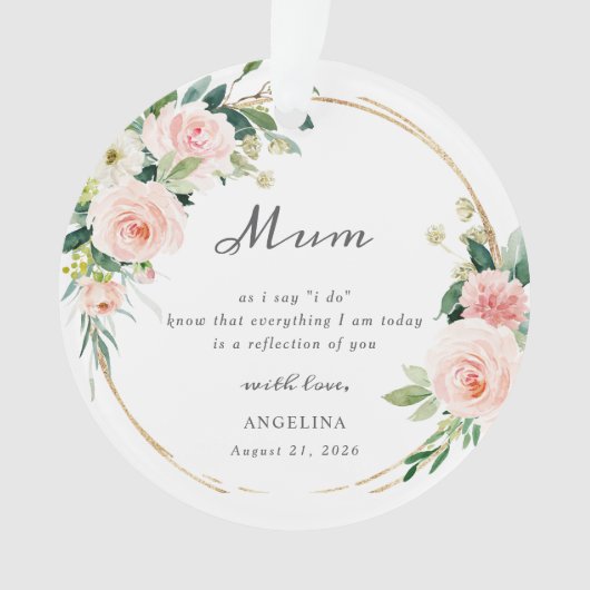 Mother Of The Bride Keepsake Ornament (Vorderseite)