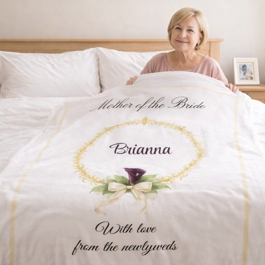 Mother of the Bride Keepsake Wedding Party Gift  Fleecedecke