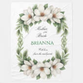 Mother of the Bride Magnolia Wedding Gift   Fleecedecke (Vorderseite)
