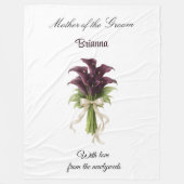 Mother of the Groom Calla Lily Wedding Party Gift  Fleecedecke (Vorderseite)