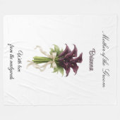 Mother of the Groom Calla Lily Wedding Party Gift  Fleecedecke (Vorderseite (Horizontal))