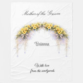 Mother of the Groom Freesia Wedding Party Gift  Fleecedecke (Vorderseite)