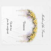 Mother of the Groom Freesia Wedding Party Gift  Fleecedecke (Vorderseite (Horizontal))
