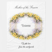 Mother of the Groom Freesia Wreath Wedding Gift  Fleecedecke (Vorderseite)