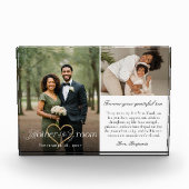 Mother of the Groom Heart Wedding Then & Now Photo Fotoblock (Vorderseite)