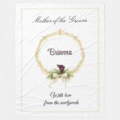 Mother of the Groom Keepsake Wedding Party Gift Fleecedecke (Vorderseite)