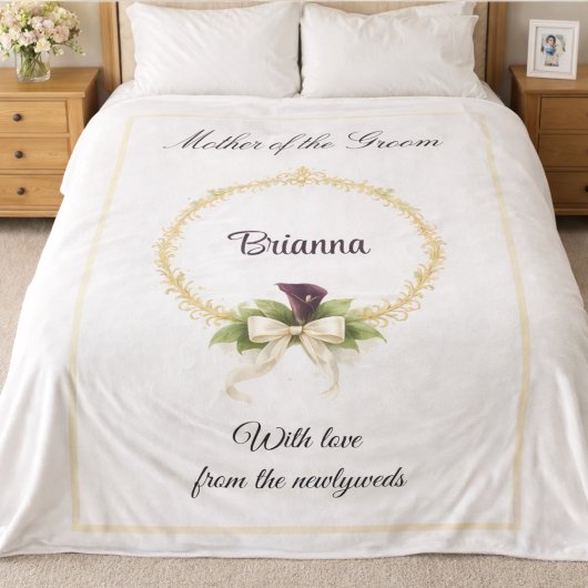 Mother of the Groom Keepsake Wedding Party Gift Fleecedecke