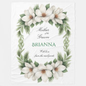 Mother of the Groom Magnolia Wedding Gift   Fleecedecke (Vorderseite)