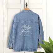 Mother of the Groom Script Name Wedding Party Jeansjacke