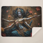 Mother of the Three Worlds Goddess Kali Sherpadecke (Vorderseite (Horizontal))