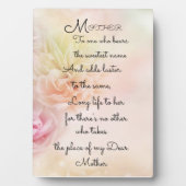 "MOTHER" Plaque Fotoplatte (Vorderseite)