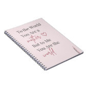 Mother Quote Typografie Rosa Notizblock (Rechte Seite)